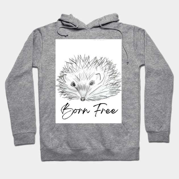 Born free hedgehog Hoodie by LitchiArt